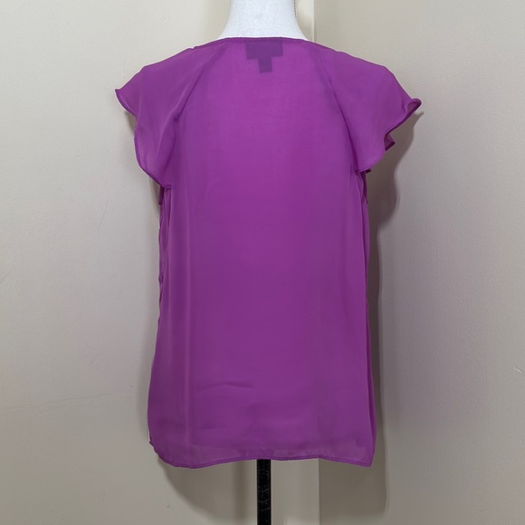 WORTHINGTON MEDIUM HONOLULU PURPLE BUTTON DOWN BLOUSE size Medium - Picture 3 of 5